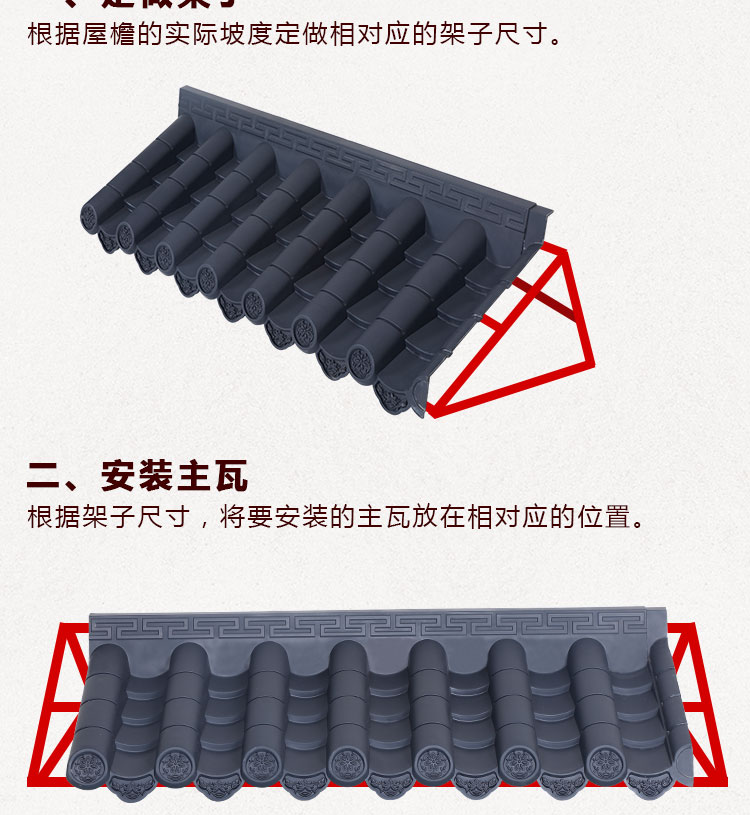 成都仿古樹脂一體屋檐瓦【坤寶新品】廠家