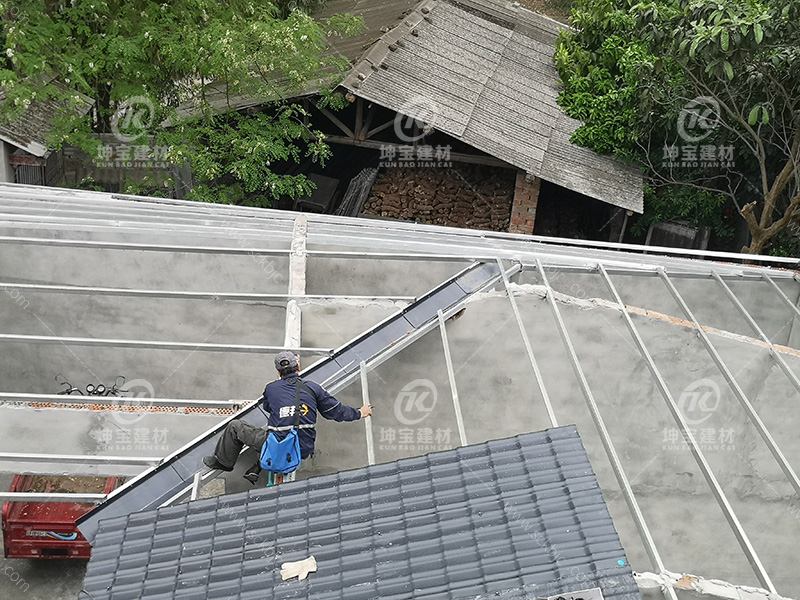 樹脂瓦水溝安裝圖片 - 樹脂瓦水溝瓦